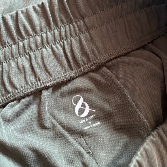 Lou & Grey Luvstretch women's sz Medium wide leg pants pull on sage green casual - Picture 2 of 6